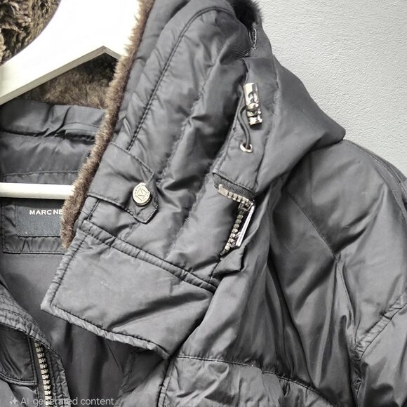 Andrew Marc Men's Down Jacket, Black Puffer Winter Coat Down Insulated H… - Picture 9 of 9